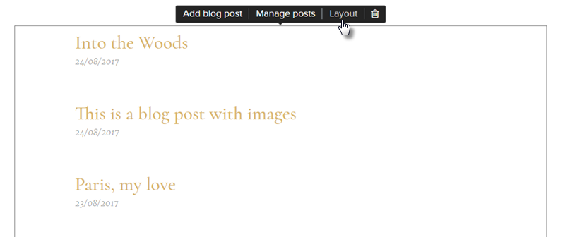 Blog categories