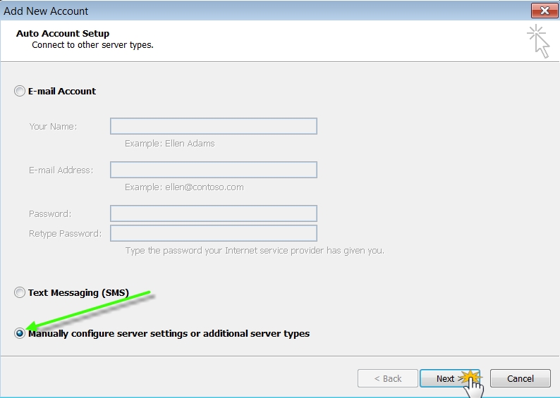Set up e-mail in Outlook 2010