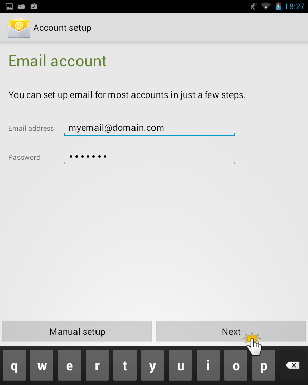 Set up email on an Android
