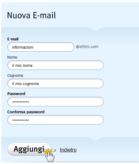 creare email